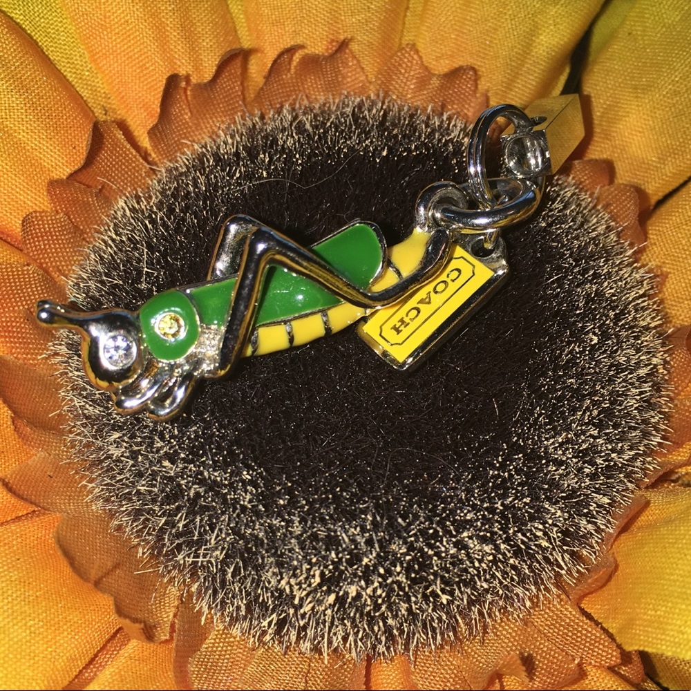 Auth Coach grasshopper cell phone lanyard - Rare!